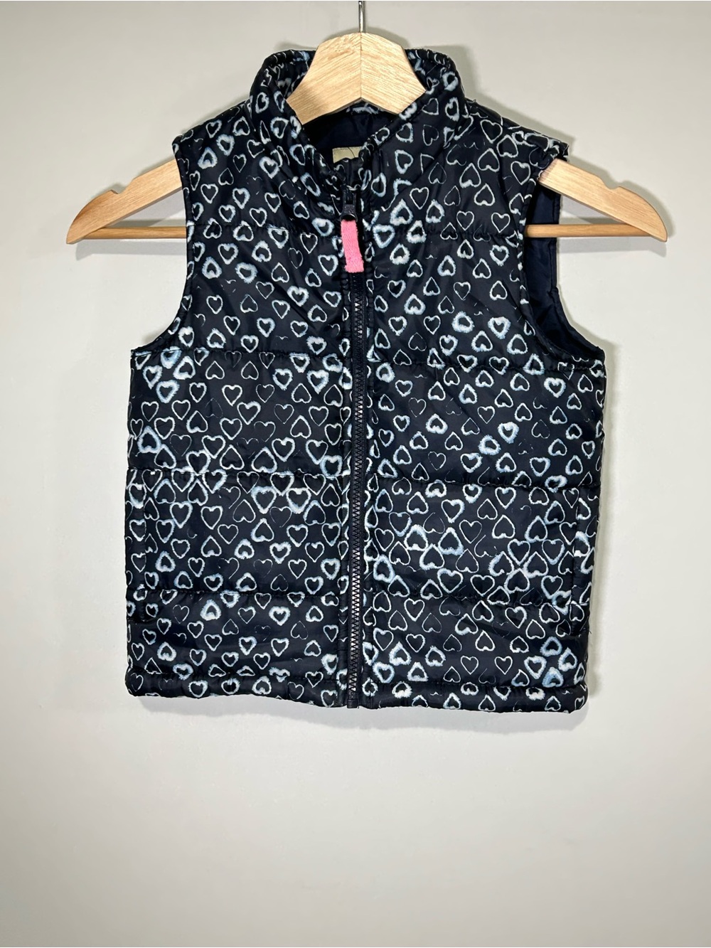 OshKosh B'gosh Navy Heart Print Puffer Vest